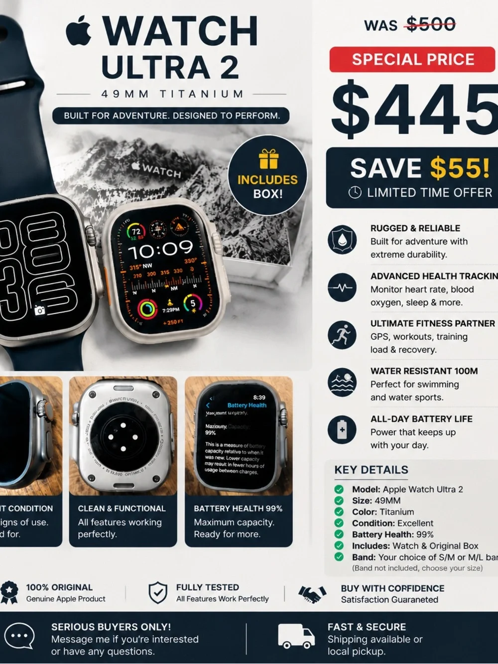 Apple Watch Ultra 2 (GPS + Cellular) 49MM